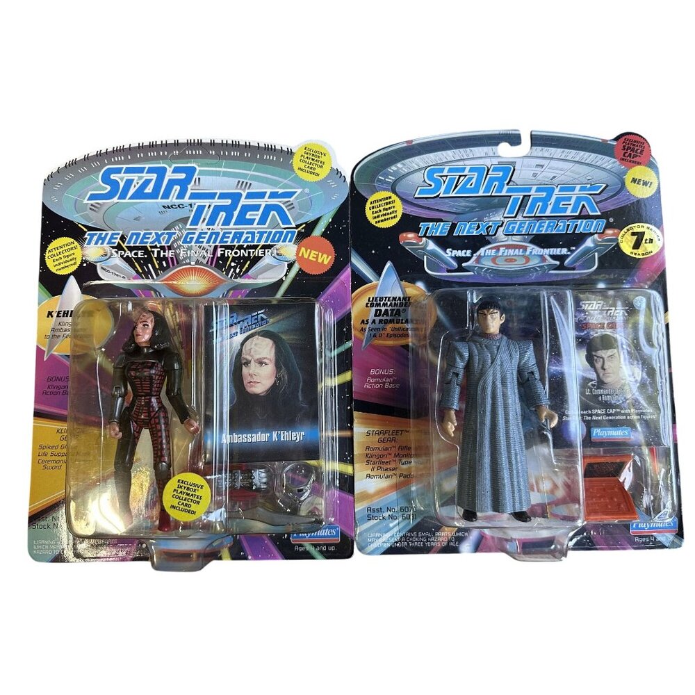 Star Trek Action Figures Next Generation K'Ehleyr & Data as a Romulan Pre-Owned